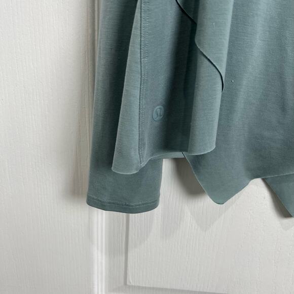 Lululemon Sweetest Day Asymmetrical Top Long Sleeve Shirt Tencel Blue Cast - Picture 6 of 7